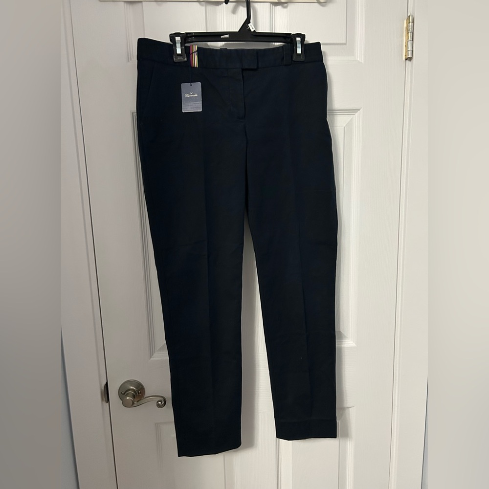 Faconnable Dark Blue Trousers with Multicolor Accent